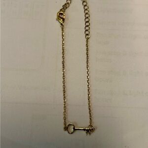 Gold Key Charm Bracelet